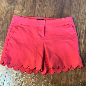 The limited red scalloped shorts